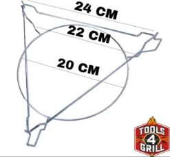 Tools4Grill Kamado Grille D'extension En Acier Inoxydable - Convient Universellement Pour 15 Pouces -Grill Feu Maison 1200x1112 8