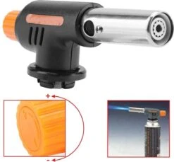 Brûleur à Gaz AO® + 1 Brûleur à Gaz Butane/brûleur à Gaz/brûleur De Cuisine à Bouteille De Gaz ; Aussi Pour Ventiler La Résine époxy, Allumage électrique Par Simple Pression D'un Bouton.