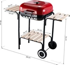 Outsunny Charcoal Grill Grill Chariot Station De Gril Gril Sur Pied Gril Avec Protection Contre Le Vent 3x étagère 846-043 -Grill Feu Maison 1200x1118