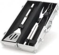 Ensemble Barbecue En Acier Inoxydable - 3 Parties Avec étui