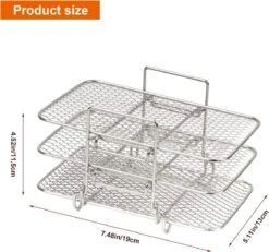 Support De Friteuse à Air Compatible Avec La Friteuse à Air Ninja Dual Air Accessoires De Vêtements Pour Bébé Air / Dual Zone / Rack -Grill Feu Maison 1200x1122 6