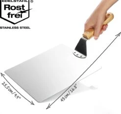 Pelle à Pizza En Acier Inoxydable - Pelle à Pizza Et à Gâteau Avec Manche En Bois - Pelle à Pizza Pour Pizza, Tarte Flambée, Sandwichs Et Pain (argent / Marron - Angulaire) 9 Pelle à Pizza En Acier Inoxydable - Pelle à Pizza Et à Gâteau Avec Manche En Bois - Pelle à Pizza Pour Pizza, Tarte Flambée, Sandwichs Et Pain (argent / Marron - Angulaire) -Grill Feu Maison 1200x1133 3