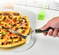 Brango Pizza Baker Accessoires De Vêtements Pour Bébé 2 Pièces - Cuillère à Pizza - Brosse En Siliconen - Préparer Et Cuire La Pizza - Aluminium - Bois - Siliconen -Grill Feu Maison 1200x1134 5