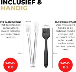 Ozocozy BBQ-ONE Barbecue De Table à Charbon - Ø30 Cm - Zwart - Incl. Sac De Transport, Brosse à Pâtisserie En Silicone Et Pince à Barbecue En Acier Inoxydable - Cadeau De La Vaderdag -Grill Feu Maison 1200x1141