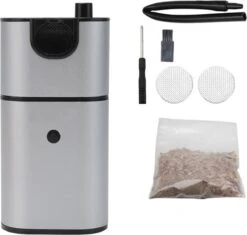 Fumoir Alimentaire - Avec Copeaux De Bois - Boîte à Fumer - Appareil à Fumer - Smokers - Pistolet à Smoking - Pistolet à Fumer - Métal - Argent -Grill Feu Maison 1200x1142 3