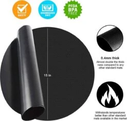 Set De 2 Tapis De BBQ Ronds - Taille 40cm - Tapis De Grill 8 Set De 2 Tapis De BBQ Ronds - Taille 40cm - Tapis De Grill -Grill Feu Maison 1200x1145 1