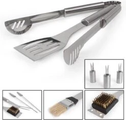 Ensemble De Barbecue En Acier Inoxydable D'Olivier 18 Pièces- Accessoires De Vêtements Pour Bébé De Barbecue - Ustensiles De Barbecue- Batterie De Cuisine Pour Barbecue- -Grill Feu Maison 1200x1149