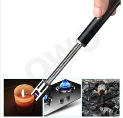 Briquet De Cuisine électrique Flexible D'arc Rechargeable Avec Câble USB Coupe-vent - Argent -Grill Feu Maison 1200x1152 4