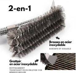 Gohh Brosse Pour Barbecue Avec Grattoir - Brosse De Nettoyage - Grattoir Pour Barbecue Avec Sac De Rangement Pratique 2 En 1 -Grill Feu Maison 1200x1156 8