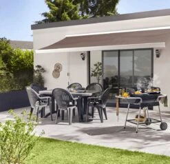 NATERIAL - Barbecue à Charbon ICARUS - Chariot 10 Personnes - H.92 X L.110 X P.61 Cm - Acier Peint - Zwart - BBQ Angulaire Sans Couvercle -Grill Feu Maison 1200x1158 1