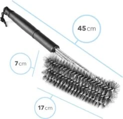 Dimono® Professional Grill Brush Brosse Pour BBQ Pour Un Nettoyage à 360° En Acier Inoxydable - Nettoyer L' Outdoor, Le Gril Et Le Barbecue Plus Rapidement (Standard)