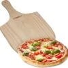 Bois De Pelle à Pizza Relaxdays, Spatule à Pizza, Cuillère à Pain, Cuillère à Pizza, Ronde