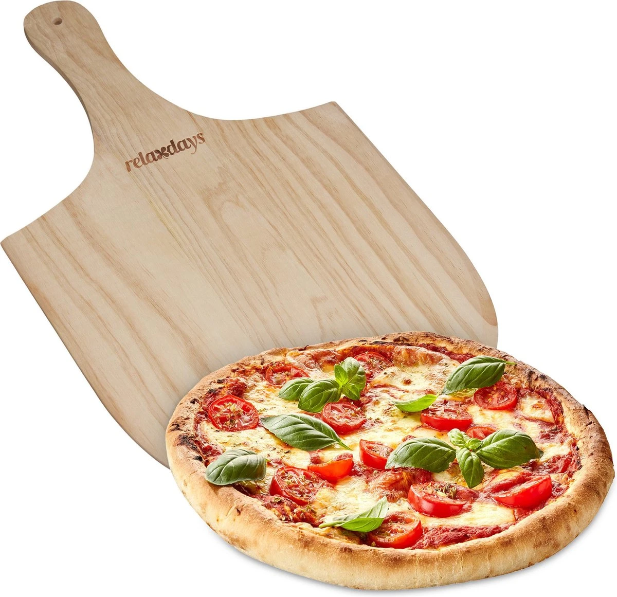 Bois De Pelle à Pizza Relaxdays, Spatule à Pizza, Cuillère à Pain, Cuillère à Pizza, Ronde 2 Bois De Pelle à Pizza Relaxdays, Spatule à Pizza, Cuillère à Pain, Cuillère à Pizza, Ronde – Image 2