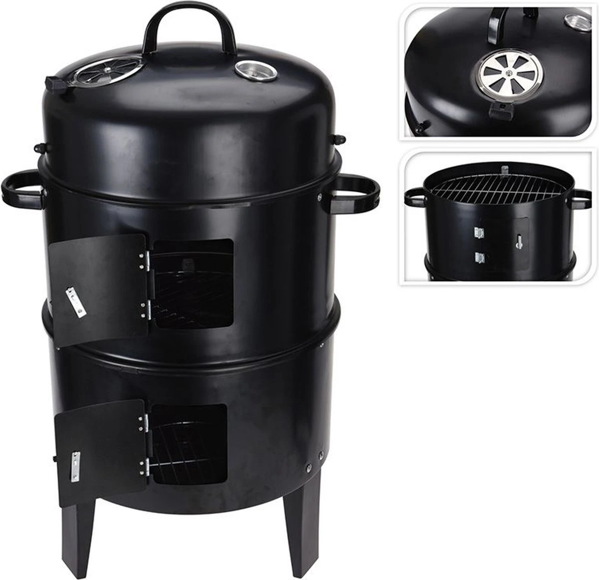 Oneiro's Luxe Ceruzo Barbecue Smoker - Smoke And Grill Four - Ø40 X H78 Cm - été - Grillade - Jardin - Cuisine - Salle à Manger 1 Oneiro's Luxe Ceruzo Barbecue Smoker - Smoke And Grill Four - Ø40 X H78 Cm - été - Grillade - Jardin - Cuisine - Salle à Manger