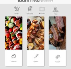 Barbecue à Charbon Outsunny Sur Roulettes Barbecue Chariot Boule Barbecue Grill Avec Couvercle BBQ Métal Rouge 01-0569 -Grill Feu Maison 1200x1163 4