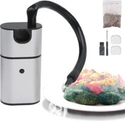 Fumoir Alimentaire - Avec Copeaux De Bois - Boîte à Fumer - Appareil à Fumer - Smokers - Pistolet à Smoking - Pistolet à Fumer - Métal - Argent -Grill Feu Maison 1200x1163 5