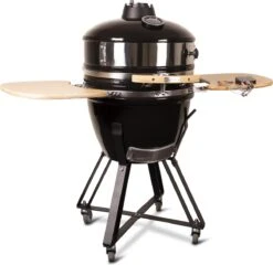 Patton - Kamado 21 - Premium Black - Barbecue En Céramique - Avec Indicateur De Température à Cœur Bluetooth - éclairage LED - Grand Modèle - Complet - Noir -Grill Feu Maison 1200x1165