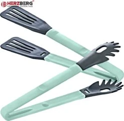 Herzberg Cooking HG-2N1CK4BLU : Pince à Vaisselle En Nylon Bleu 2 En 1 -Grill Feu Maison 1200x1166 7