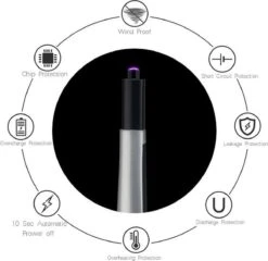 K&L Long Briquet électrique Rechargeable Pour Barbecue - Noir - Briquet à Plasma Durable - Comprend Un Emballage Cadeau - Briquet Pour Barbecue - Bougies -Grill Feu Maison 1200x1167 2