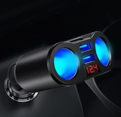 Répartiteur D'allume-cigare De Voiture - Entrée USB Voiture - 2 Connexions De Cigarette - Chargeur De Voiture