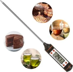 GreenBlue, - Thermomètre / Sonde Pour Aliments / Sonde Longueur 15 Cm / Plage De Température -50 Degrés C à +300 Degrés