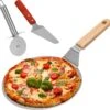 Springos Pizza Scoop - Coupe-pizza - Spatule - 25 Cm - Naturel/ Argent