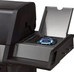 Barbecue à Gaz Enders Monroe Black Pro 4 IK Turbo - Surface De Cuisson 74 × 43 Cm - 41 Kg - Allumage Piezo - Dimensions 153,5 × 58 × 118,5 Cm - Amovible -Grill Feu Maison 1200x1175