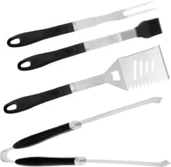 Deuba Ensemble De 4 Couverts Pour BBQ En Acier Inoxydable Avec Sac De Rangement Ensemble De Barbecue Accessoires De Vêtements Pour Bébé -Grill Feu Maison 1200x1175 6