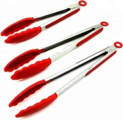 Kitchen4you BBQ Tongs - Pinces à Viande - Pinces De Cuisine - Pinces De Service - Jeu De Pinces 3 Pièces