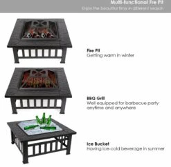 Cheminée Plein Air Feu De Camp Jardin Cour Arrière Foyer Poêle Barbecue Foyer Chauffage Extérieur Cheminée Barbecue BBQ Grill -Grill Feu Maison 1200x1178