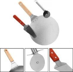 Springos Pizza Scoop - Coupe-pizza - Spatule - 25 Cm - Naturel/ Argent -Grill Feu Maison 1200x1180 2