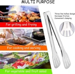 Pince De Cuisine En Acier Set De 3 Ustensiles De Cuisine Pince De Service Pour Salade, Barbecue, Buffet, Cuisson, Pâtisserie Et Grillades, Longueur 24 Cm, Argent -Grill Feu Maison 1200x1183 9