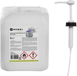 Hendi Burning Paste Pour Chafing Dish - Pompe Distributrice De Gel Brûlant Incluse - Can De 5 Litres