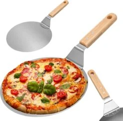 Springos Pizza Scoop - Coupe-pizza - Spatule - 25 Cm - Naturel/ Argent -Grill Feu Maison 1200x1186 6