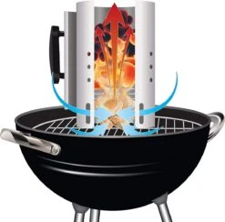 Allume-charbon LARGE - Allume-briquette Avec Poignée De Sécurité - Démarreur Rapide Pour Barbecue - Allume- Charbon De Bois Pour BBQ -Grill Feu Maison 1200x1187 16