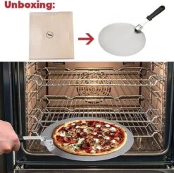 YUGN Pelle à Pizza Spatule à Pizza - Pelle à Pizza Pour BBQ Et Pelle à Pizza Pour Four - Pelle à Pizza 30 Cm Et En Acier Inoxydable - Idéale également Comme Cuillère à Gâteau -Grill Feu Maison 1200x1188 6