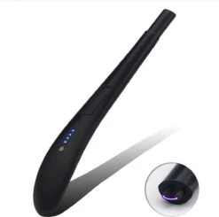 K&L Long Briquet électrique Rechargeable Pour Barbecue - Noir - Briquet à Plasma Durable - Comprend Un Emballage Cadeau - Briquet Pour Barbecue - Bougies