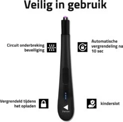 Briquet électrique Long Rechargeable - Noir - Allume-plasma Durable - Boîte Cadeau Incluse - BBQ - Bougies -Grill Feu Maison 1200x1190 8