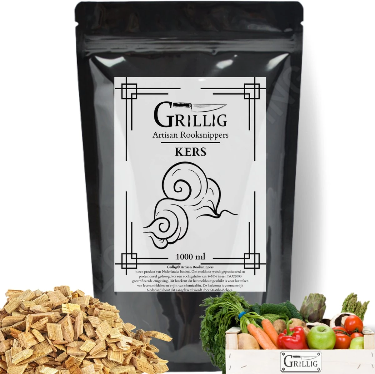 Artisan Fantasque - Chips De Fumée Cerise - Bois De Fumée Pour Fumage à Chaud - 2 Litres 1 Artisan Fantasque - Chips De Fumée Cerise - Bois De Fumée Pour Fumage à Chaud - 2 Litres