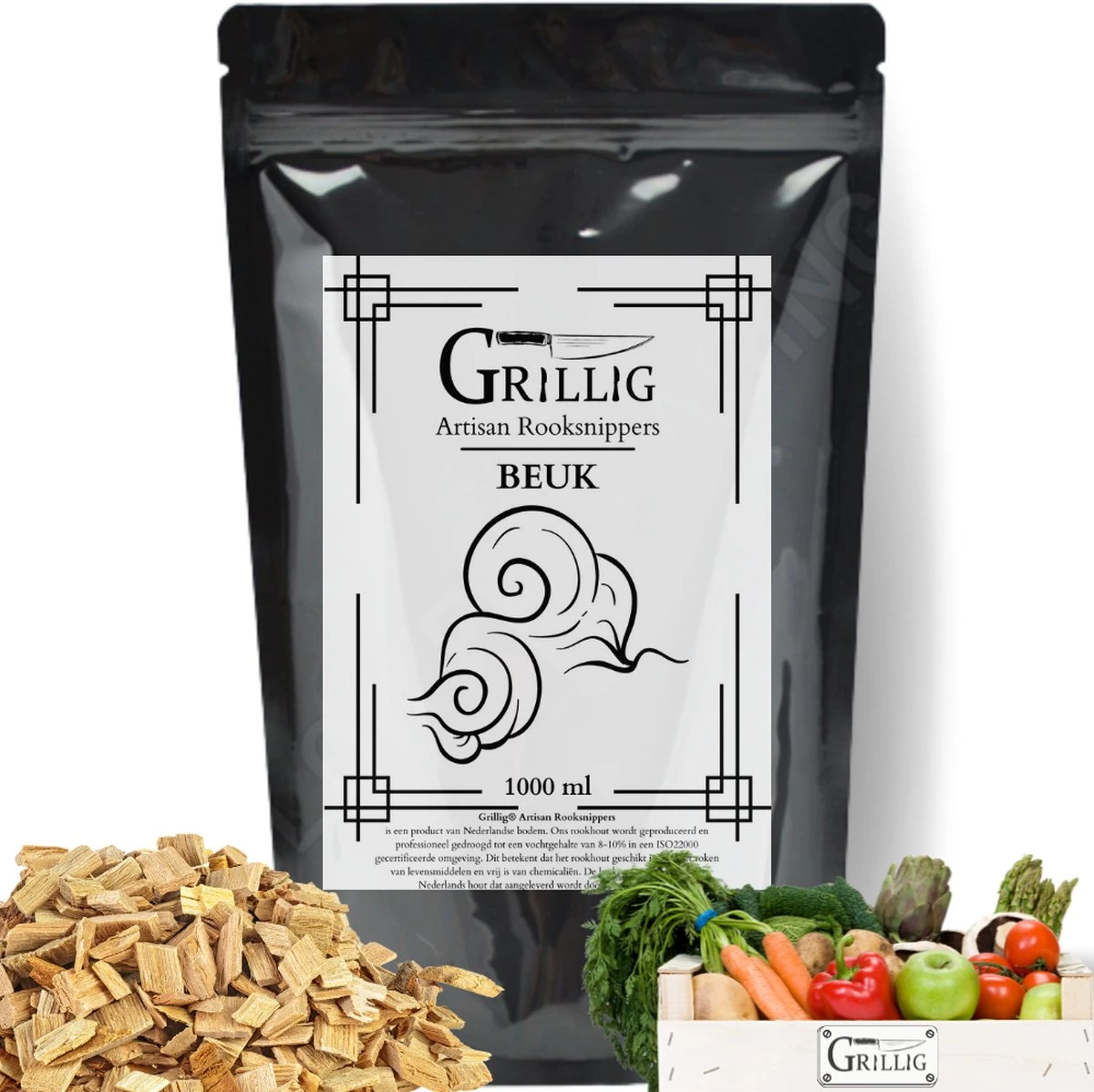 Artisan Fantasque - Copeaux De Fumée Hêtre - Bois De Fumée Pour Fumage à Chaud - 2 Litres 1 Artisan Fantasque - Copeaux De Fumée Hêtre - Bois De Fumée Pour Fumage à Chaud - 2 Litres