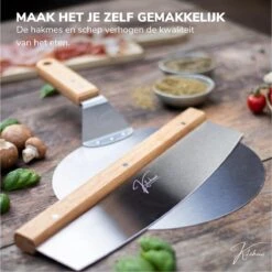 Pelle à Pizza Kitchenz Avec Set De Coupe-pizza - Pelle à Pizza Pour BBQ - Avec Coupe-pizza - Manche En Bois - Lame En Aluminium -Grill Feu Maison 1200x1198 21