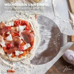 Kitchenz Pelle à Pizza Acier Inoxydable - Pelle à Pizza Pour BBQ - Manche Bois - 25,5 CM -Grill Feu Maison 1200x1198 24