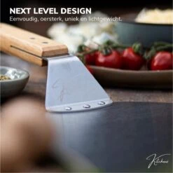 Kitchenz Pelle à Pizza Acier Inoxydable - Pelle à Pizza Pour BBQ - Manche Bois - 25,5 CM -Grill Feu Maison 1200x1198 25