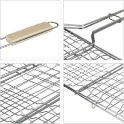 Benson Grille De BBQ Sans Marque 6 Hamburgers - XXLGrill Clamp - Fish Clamp - Grill Basket - 30 X 40 Cm.