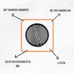 Plat à Pizza Pour BBQ Orange85 - Plat à Pizza - Zwart - Diamètre 30cm - Métal -Grill Feu Maison 1200x1198 41