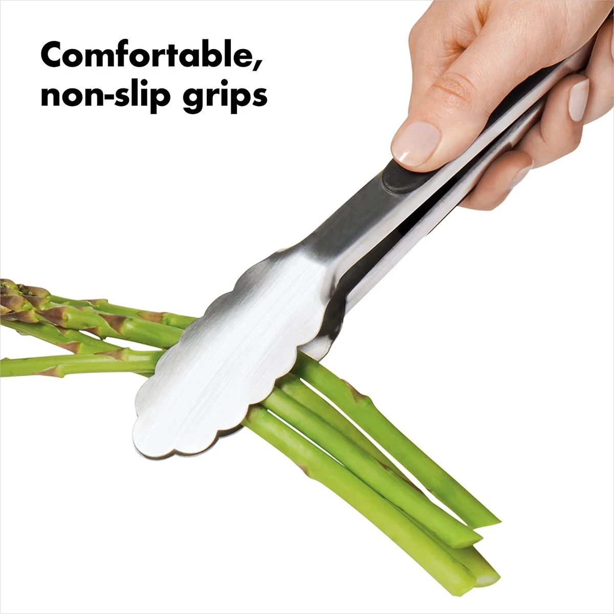 OXO GOOD GRIPS - Kitchen Aids - Set De Pinces De Service - 23 Cm Et 17 Cm - Inox Avec Serrure 5 OXO GOOD GRIPS - Kitchen Aids - Set De Pinces De Service - 23 Cm Et 17 Cm - Inox Avec Serrure – Image 5