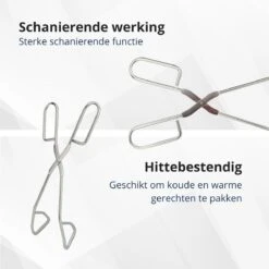 Pince De Service En Acier Inoxydable Veluw - 23,5 Cm - Pince De Cuisine Professionnelle Courbée - Pince à Collation - Pince à BBQ - Pince à Viande -Grill Feu Maison 1200x1200 1018