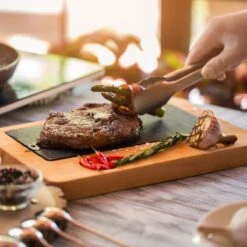 Relaxdays Pinces De Cuisine En Acier Inoxydable - Pinces à Barbecue - Manche En Bois - Pinces à Servir - Pinces à Grillades - 38 Cm -Grill Feu Maison 1200x1200 1060