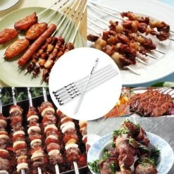 Pointes De Barbecue, Acier Inoxydable, 10 Pièces - BBQ Grill Spies Pics à Brochettes Stylos Brochettes Satay Kebap Kabab Shaslik -Grill Feu Maison 1200x1200 1078