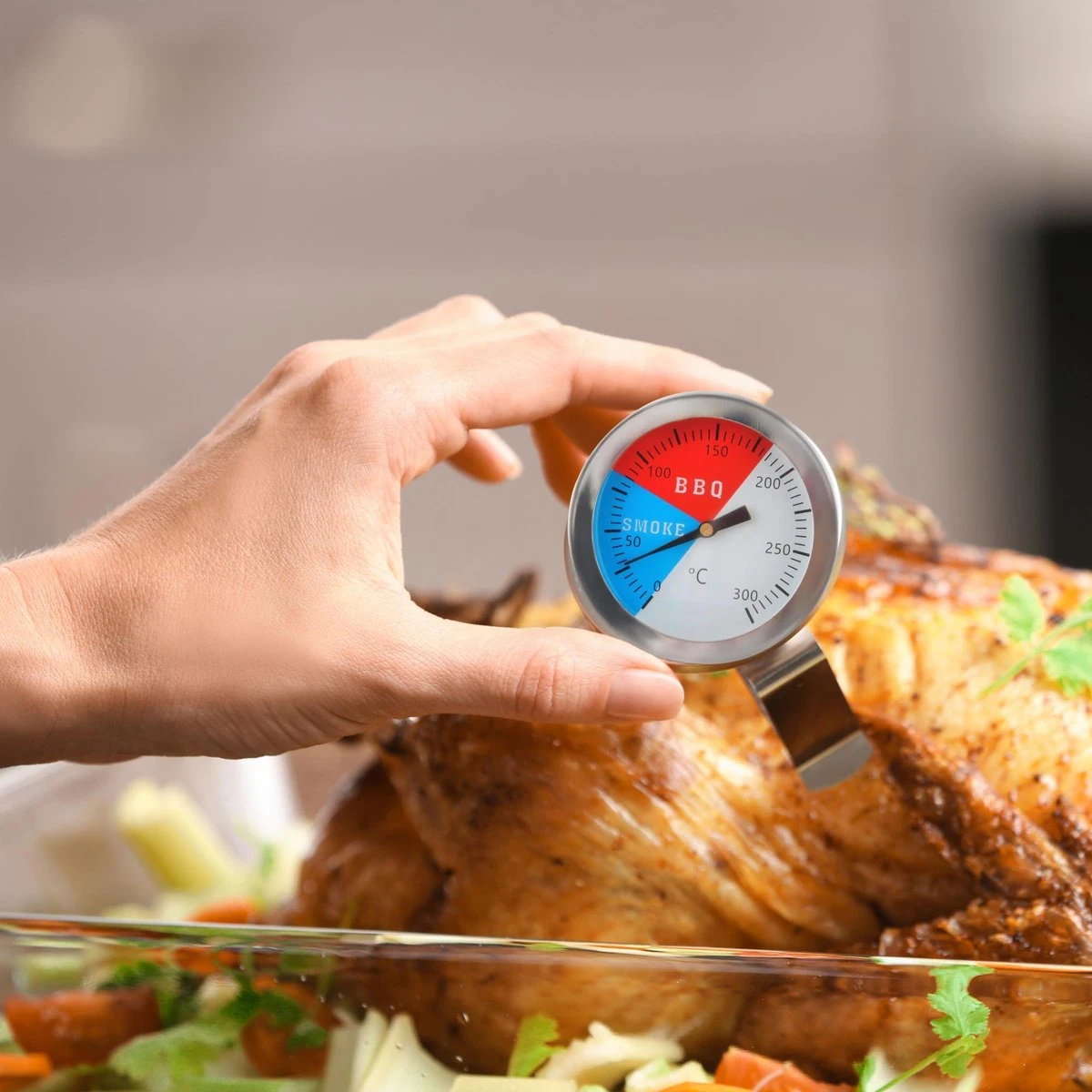 Thermomètre BBQ Orange85 - Barbecue - Viande - 3 Positions - Jusqu'à 250 Degrés 2 Thermomètre BBQ Orange85 - Barbecue - Viande - 3 Positions - Jusqu'à 250 Degrés – Image 2
